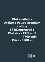 plot available at rama valley premium T&C colony,bsp-rpr highway road