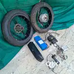 E-Bike motor with wheels,battry,charges,controller,throtel and light