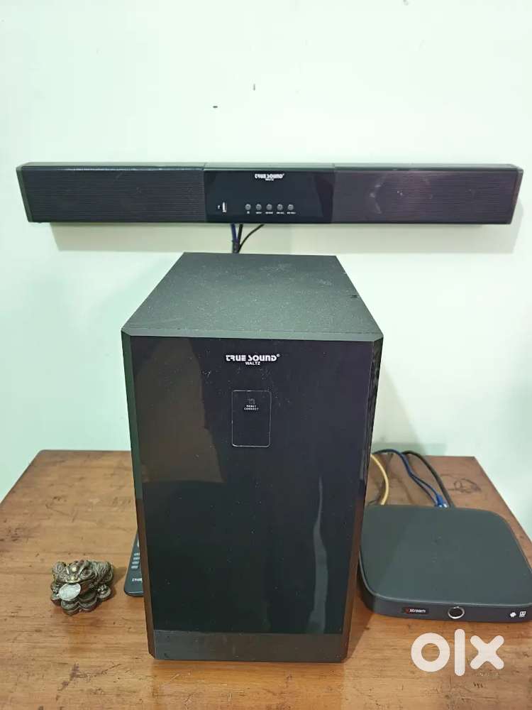 HOME THEATRE SOUND BAR WITH WIRELESS BLUETOOTH BIG WOOFER