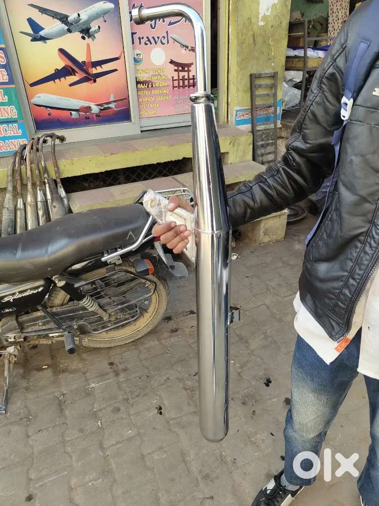Splendor Yamaha Silencer + Pataka Rile+ Silencer jali