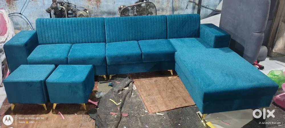 4 seater sofa with longer and stripes model and beautiful colour