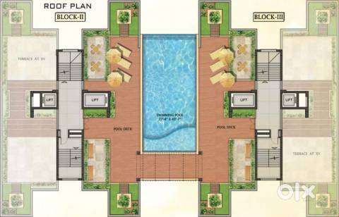 3bhk Flat ready to move at South Kol, Commiunity hall, swimming poolo