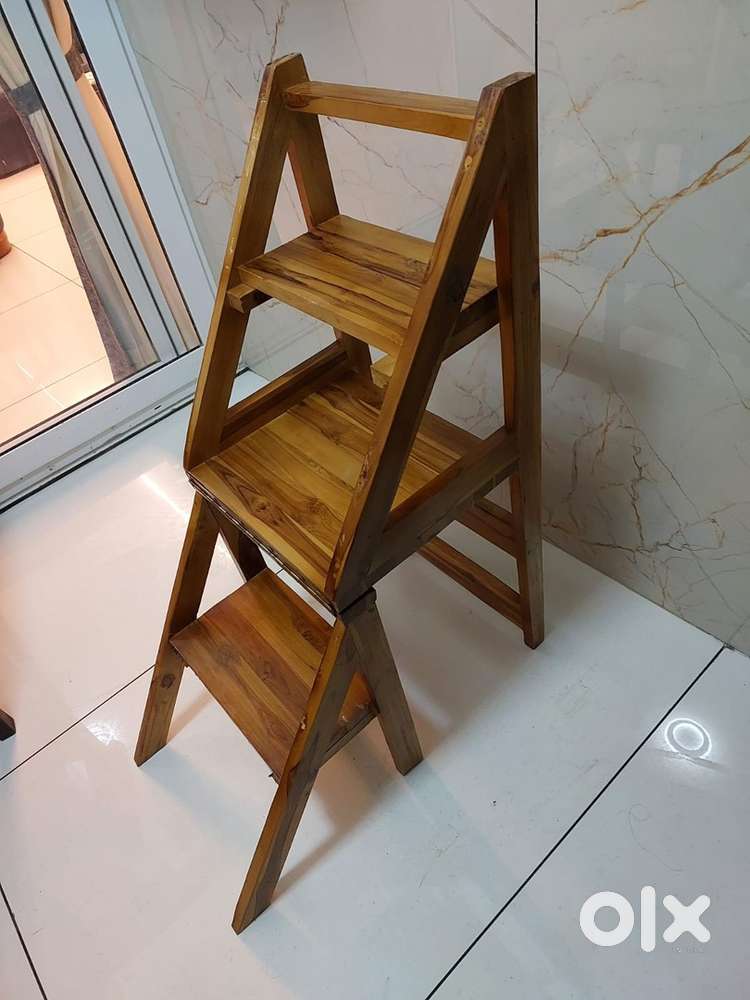 Wooden Step Ladder cum Chair – Strong & Multi-purpose