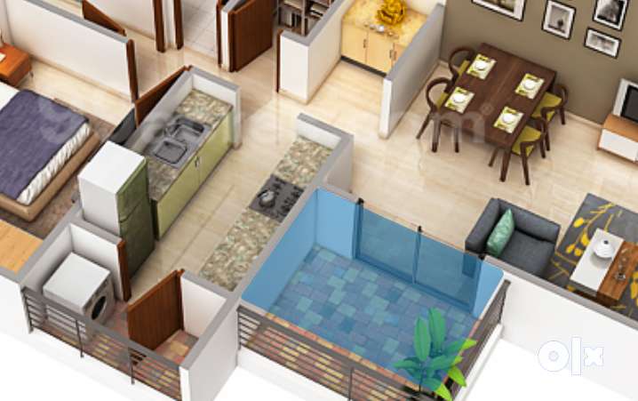 2bhk hall balconcy at 57 lacs +2.7 lacs discount on it hurry book now