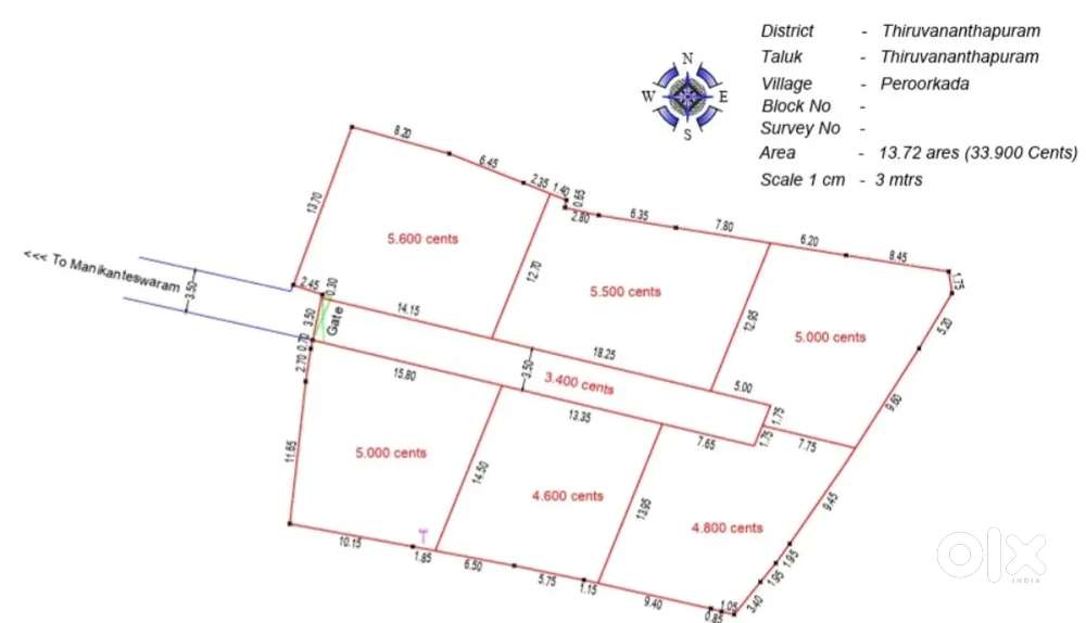 Owner Land for sale near manikandeswara bridge peroorkada trivandrum