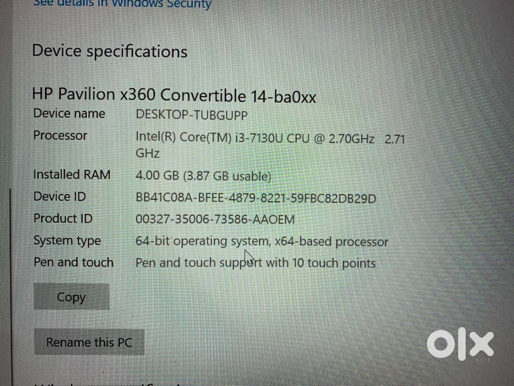 HP Pavilion x360 Convertible Touch Screen Laptop