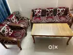 5-Seater Sofa Set (3+2) with Center Table - Great Condition!