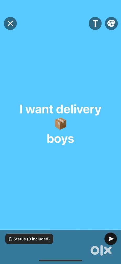 I want delivery boys