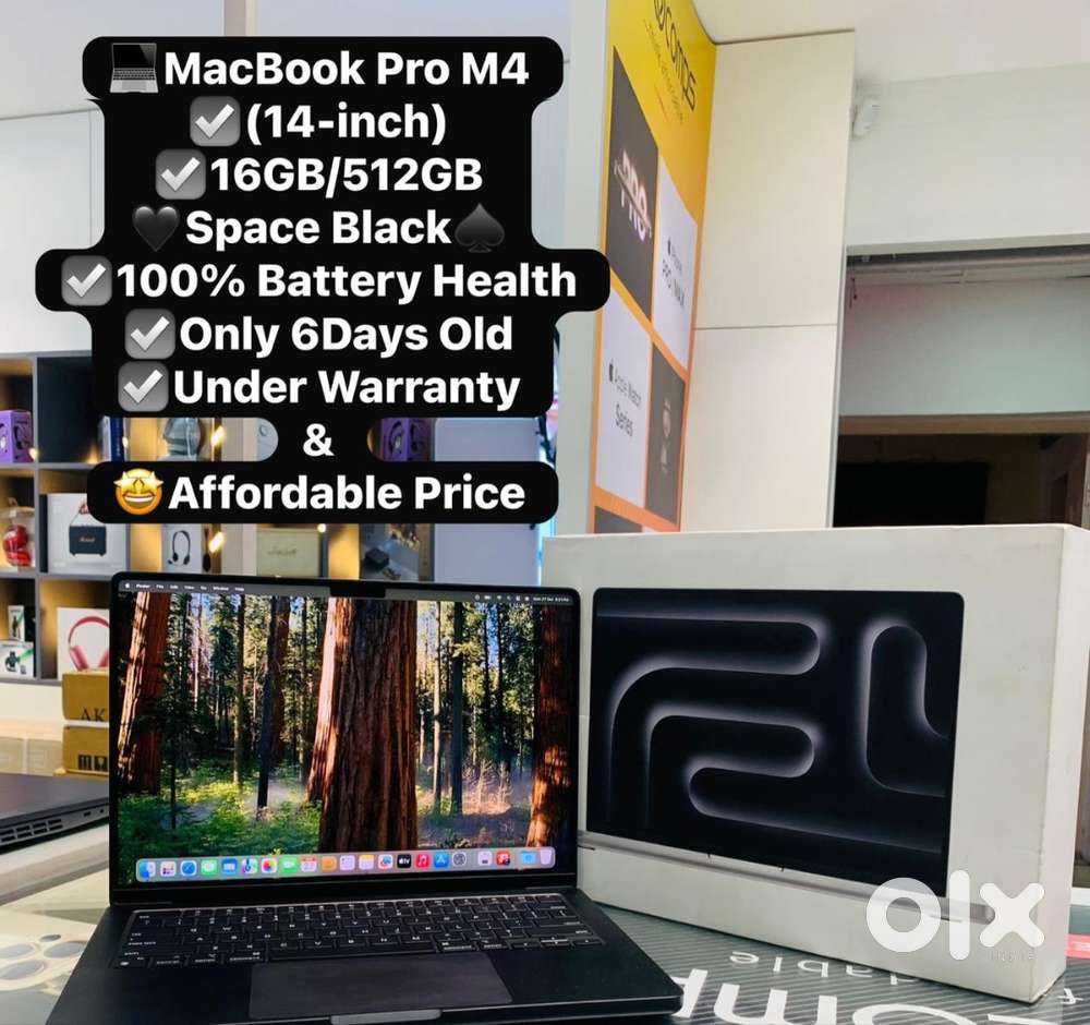 MacBook Pro M4 14-inch 16GB/512GB Only 20 Days used available