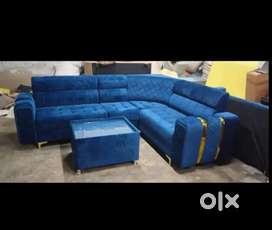 New L shape sofa set+ center tebal