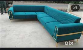 STRIPES MODAL L SHAPE SOFAS WITH DIAMOND STITCHING IN STARF FURNITURE