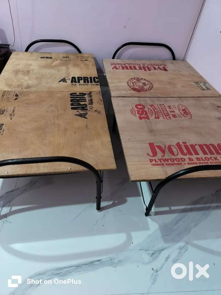 2 foldable wooden folding,2 chairs,1 stool,2 bed matress,2 pillow