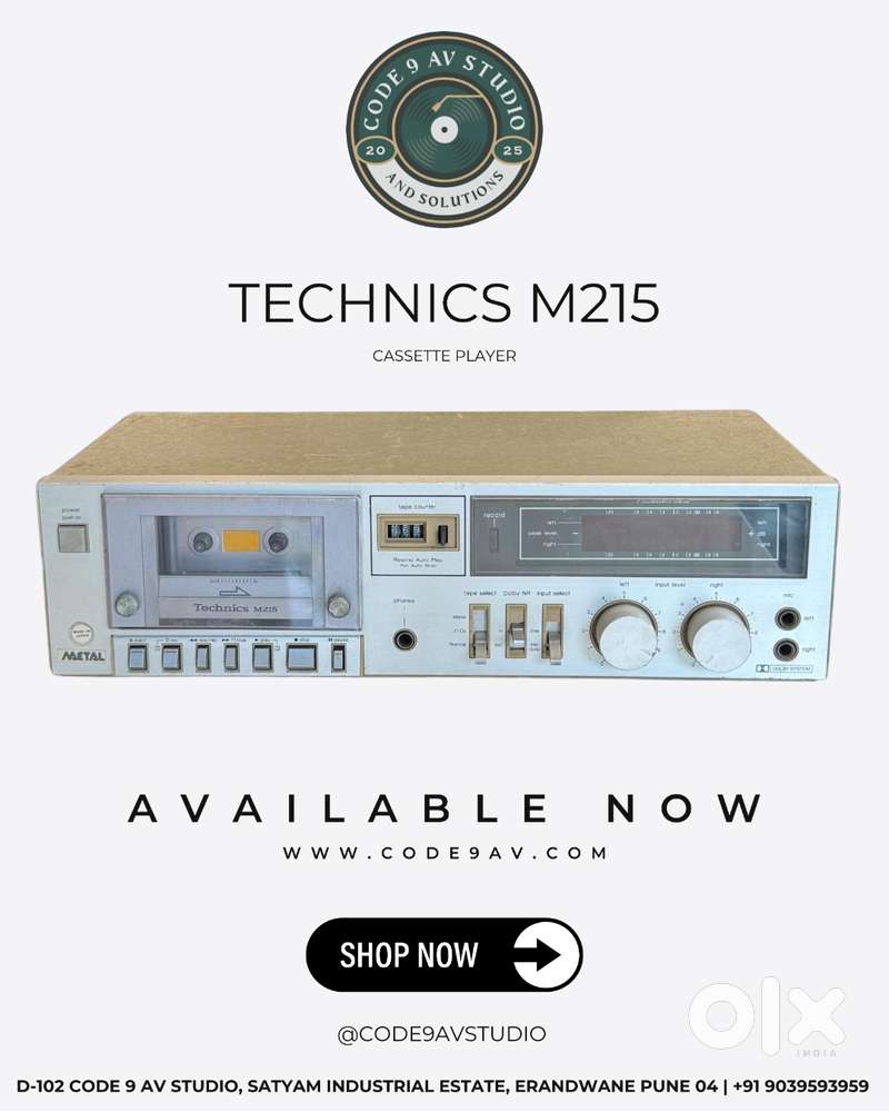 TECHNICS  M215  CASSETTE DECK  CODE 9 AV STUDIO