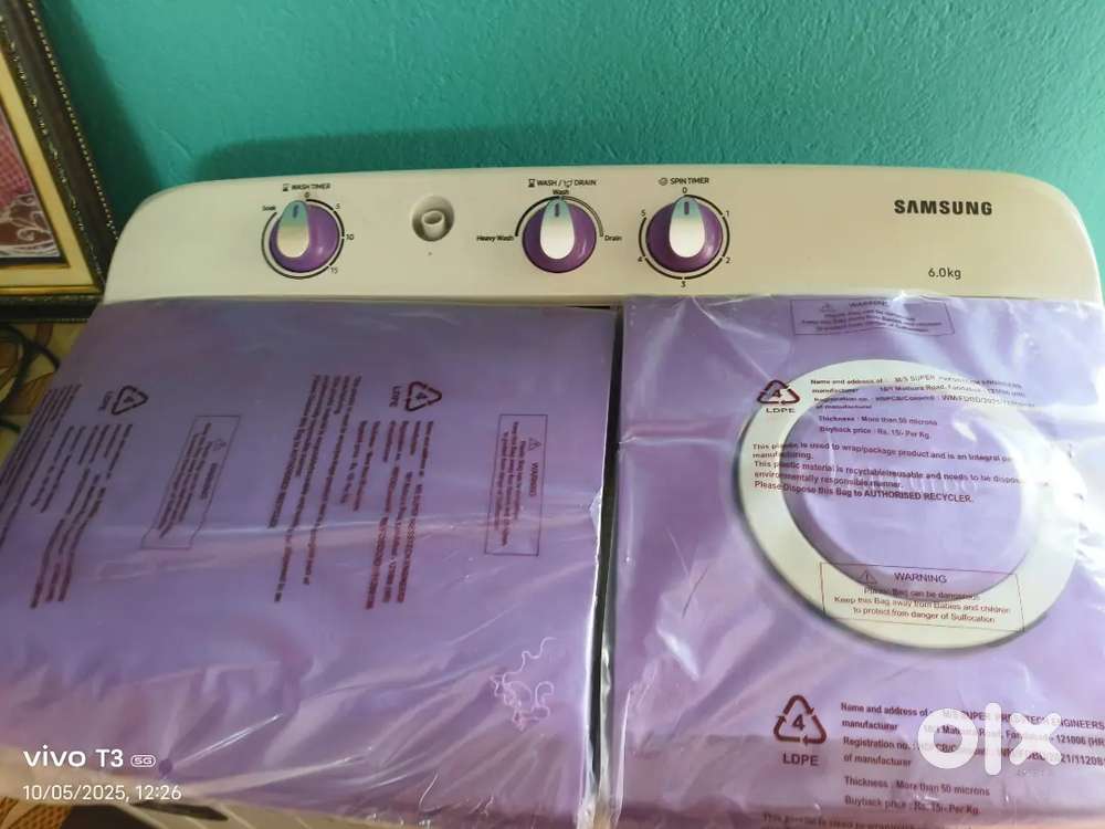 I want a sell new 6 kg semi auto Samsung new washing machine