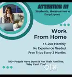 Work from home  , part time online work