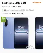 OnePlus nord ce5, 8GB + 256GB new 2025 phone