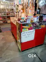Cosmetic shop k 2 counter Ltype aur 3 furniture and cosmetic products