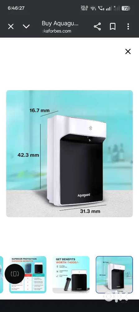 Aquaguard water purifier booster