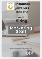 Male or female Marketing executive sri ramas jewellery