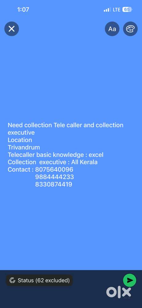 Need collection Tele caller and collection executive