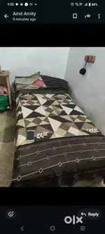 Single bed with storage 3x4 computer table and folding