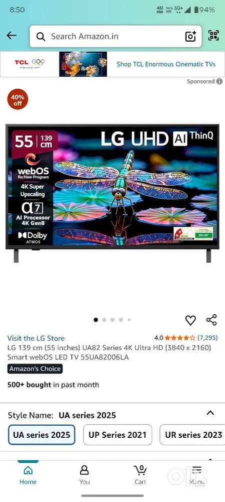 55 inch LG uq9000uhd