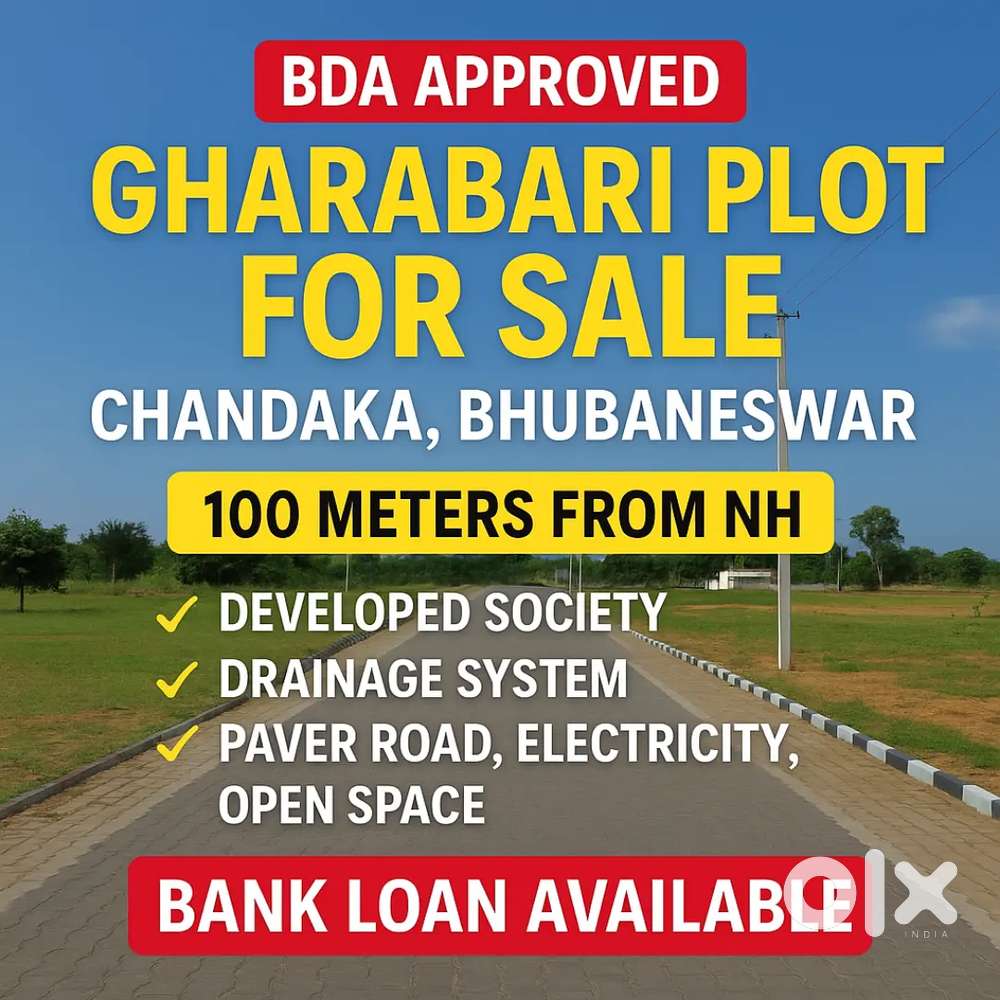 BDA approved Gharabari Plot for sale at Chandaka, Bhubaneswar.