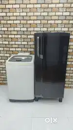 Godrej 190ltrs black colour single door fridge and Samsung 6.2kg top