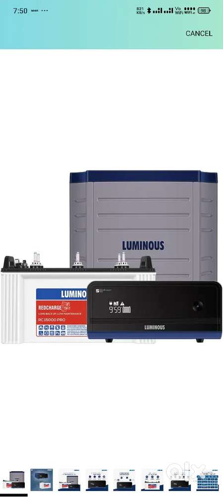 Inverter Battery and Trolley