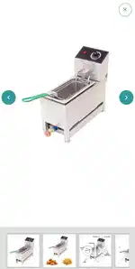 5L electric & gas deep fryer 1500W, stainless steel body