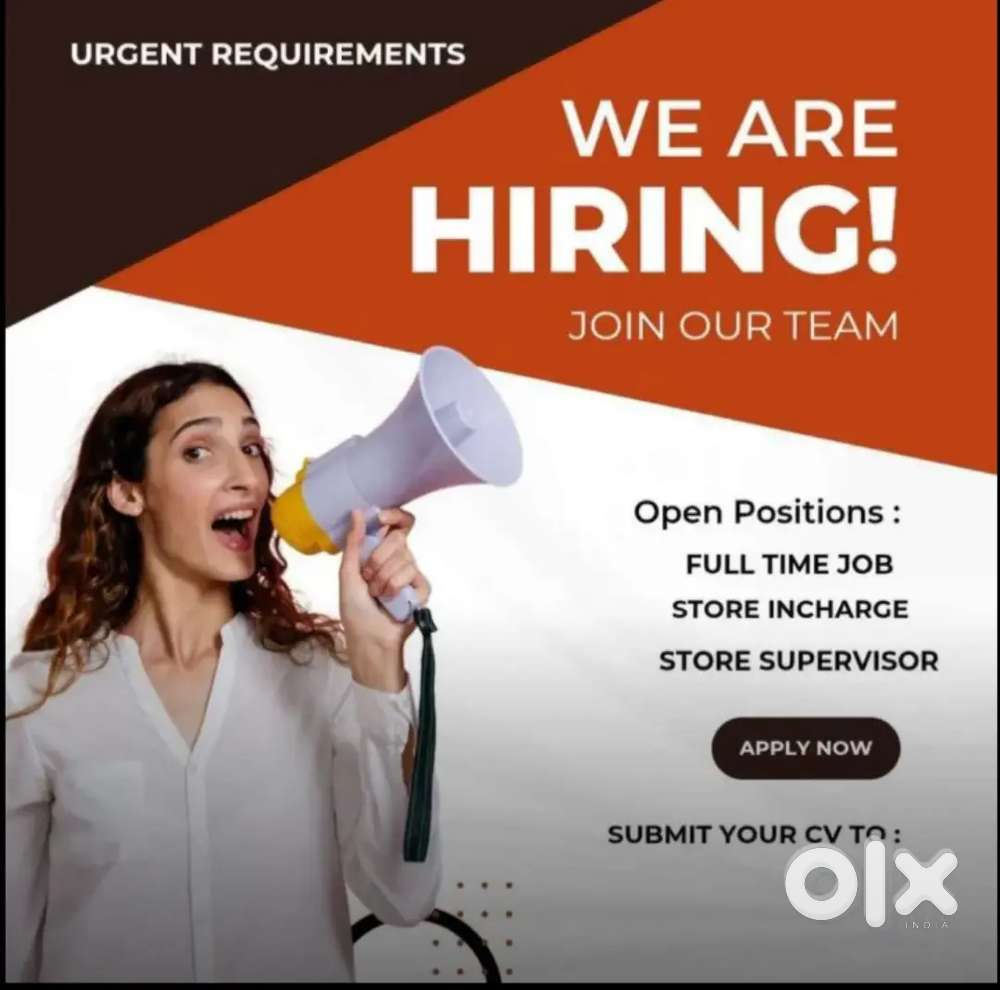 Full time job Helper store keeper and supervisor