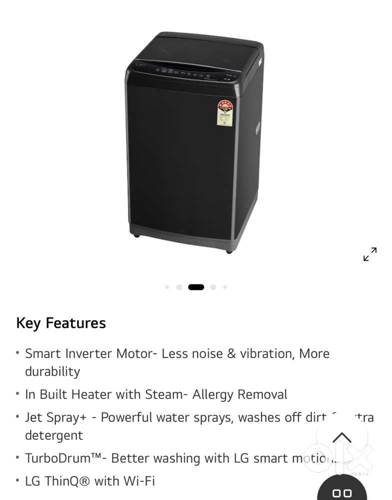 LG 9kg Top Load Fully Automatic Washing Machine (WiFi-Enabled)