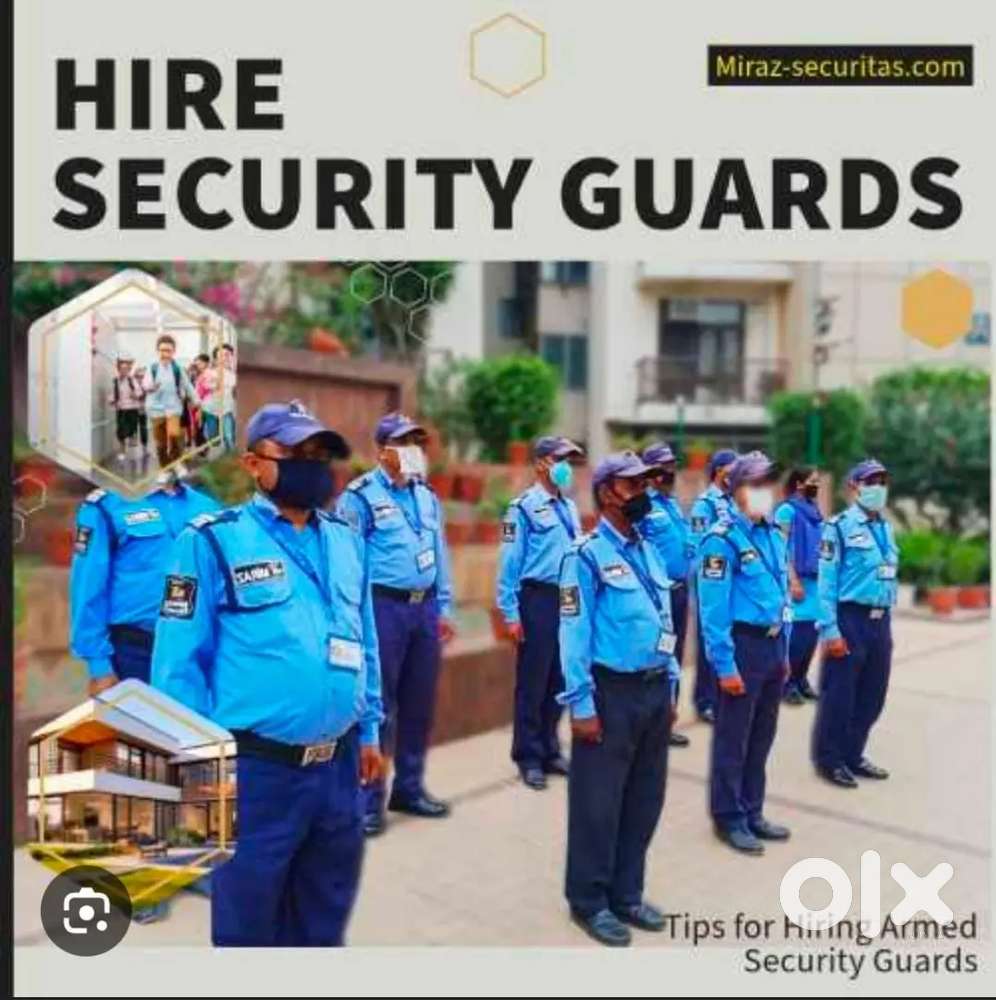 Hire security guards in commercial or residential areas