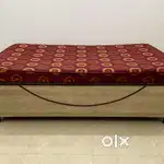Sturdy Single Bed with Storage Compartments (87cm x 168cm)