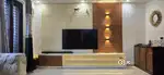 Massive Off-White TV Panel Set (9x11 Ft) – Premium Wood + LED Glow
