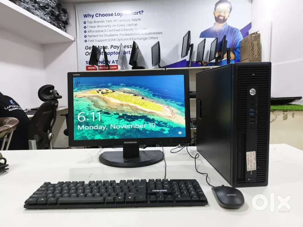 Hp Computer Complete Set AMD PRO PC4 Desktop 8GB RAM 256GB SSD