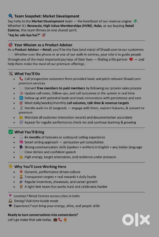 Sales team -