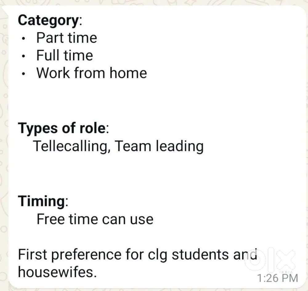 Part time full time work from home