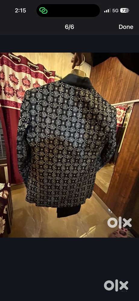Black golden pent coat