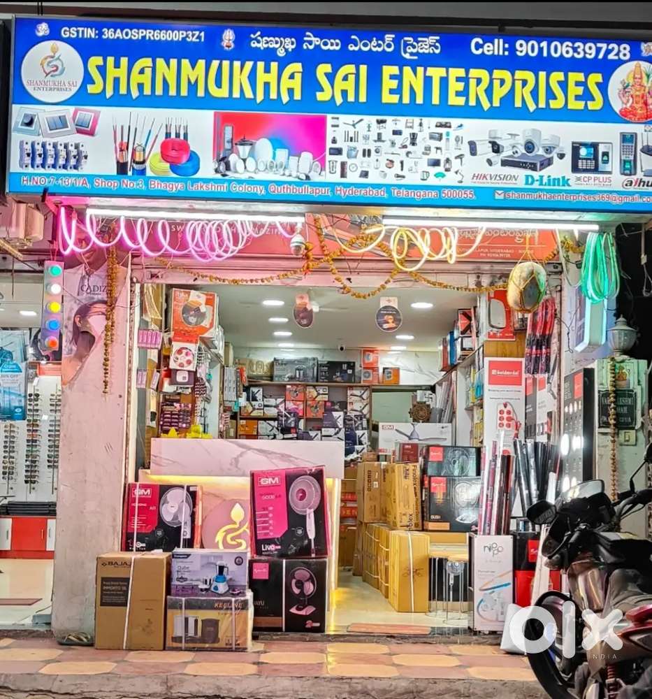 Electrical running shop for sale with material and furniture