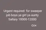 Sweepers job male or female