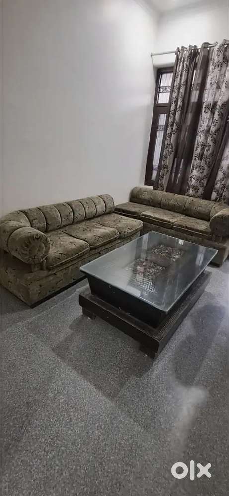 Furnished bedroom with dinning room bed ac fridge sofa invator ro gzer