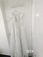 Bridal Gown with hair net and hand gloves