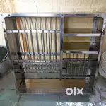 Wall mount ss kitchen rack