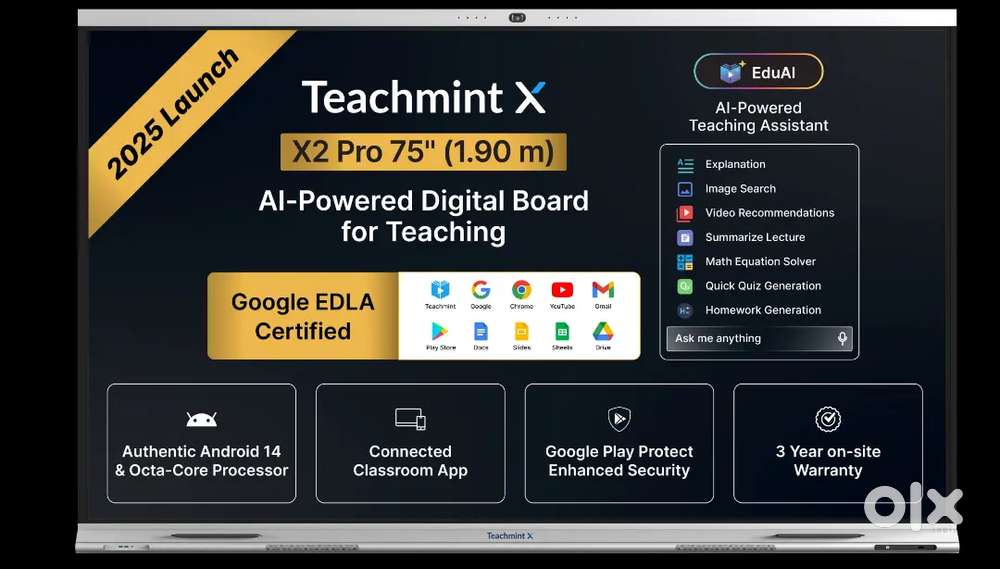 Teachmint X2 Pro 75 (1.90m) - Al

Powered Digital Board