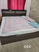 Double cot bed with mattress
