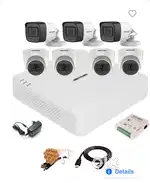 hikvision 8 channel dvr +5 camera with all cable