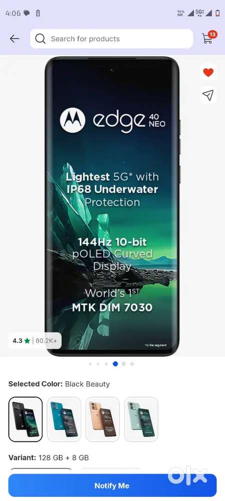 Urjent sell moto edge 40 neo fresh 8/128