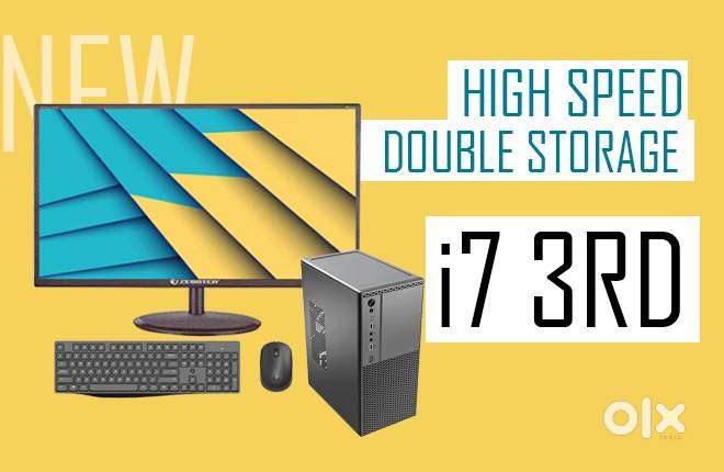 NEW COMPUTER SET  HIGH SPEED  22INCH MONITOR  CPU - DOUBLE STORAGE