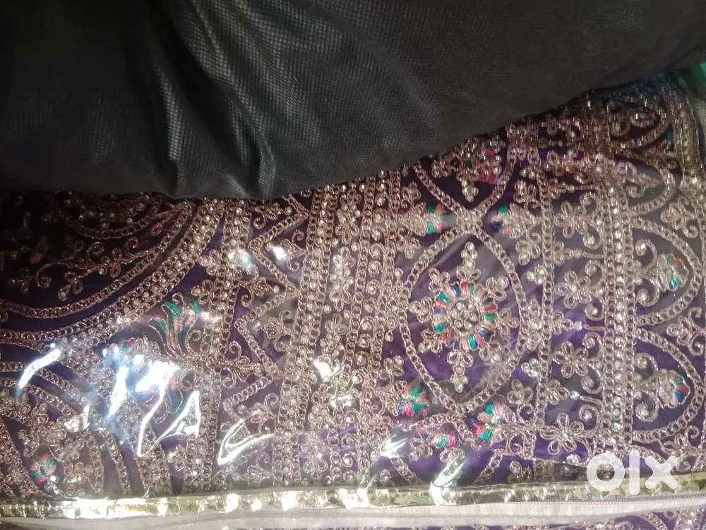 Beautiful Royal Purple Embroidered Lehenga Set for women wedding suits